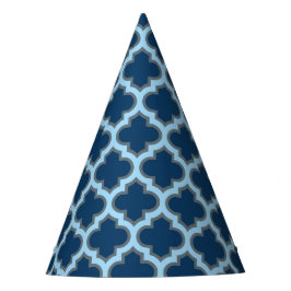 Chapéu De Festa Trellis Azul e Bebê, Latite, Quatrefoil
