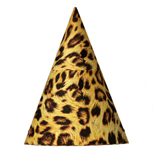 Chapéu De Festa Trendy Leopard: Padrão de Design da pele.