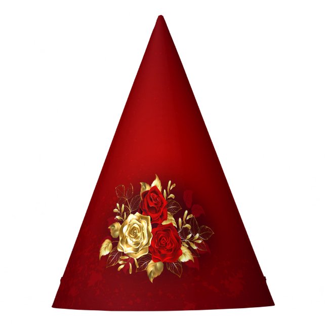 Chapéu De Festa Três Rosas de joalharia (Frente)
