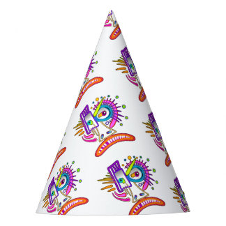CHAPÉU DE FESTA TRIBAL FROWNIE EMOJI MEEMOGIE