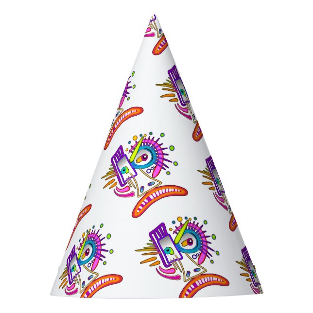 CHAPÉU DE FESTA TRIBAL FROWNIE EMOJI MEEMOGIE (Frente)