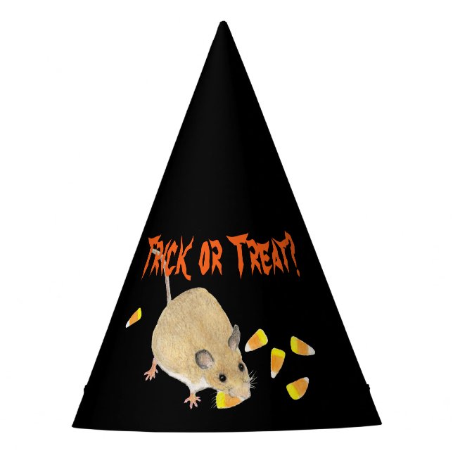 Chapéu De Festa Trick ou Tratar Mouse com Camarões Doces (Frente)