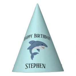 Chapéu De Festa Tubarão azul fofo personalizado