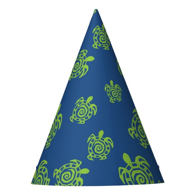 Chapéu De Festa Turtle Green e Blue Party (Frente)