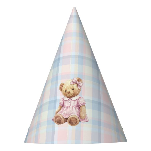 Chapéu De Festa Twins Beary First Birthday Girl (Frente)