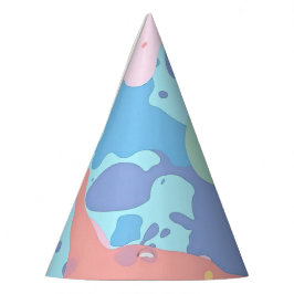 Chapéu De Festa Um padrão confuso de manchas de tinta