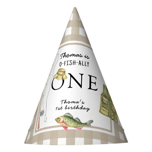 Chapéu De Festa Uma pequena Festa de aniversário do pescador (Frente)