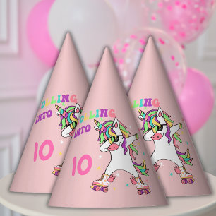 Chapéu De Festa Unicorn Dabbing Roller Sking Aniversário
