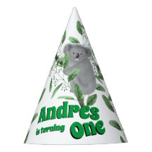 Urso Koala Cute Subindo em Uma Árvore Eucalyptus