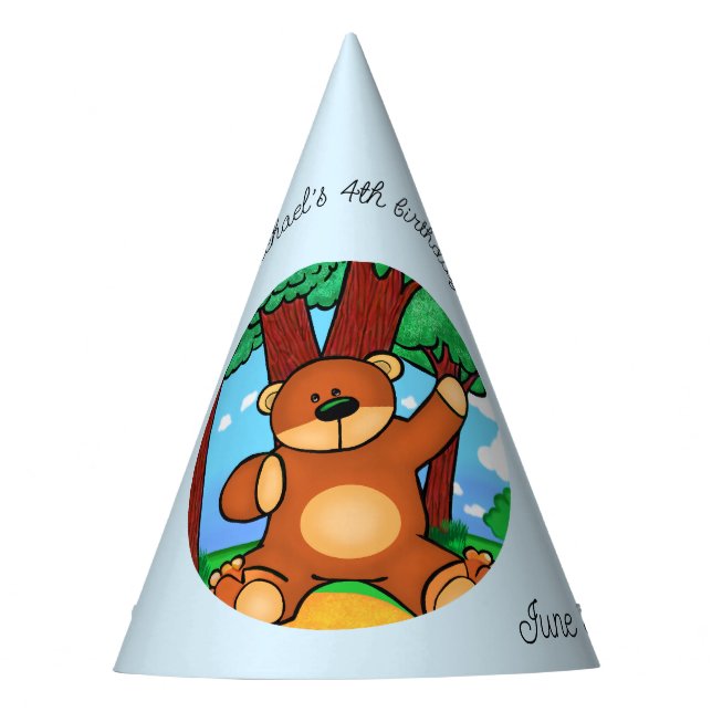 Chapéu De Festa Urso no aniversário da pradaria (Frente)