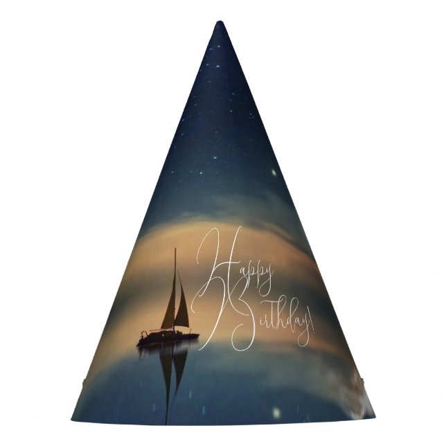 Chapéu De Festa Velejando para as nuvens (Frente)