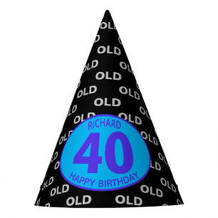 Chapéu De Festa Velhote Negro Engraçado aniversário de 40 anos
