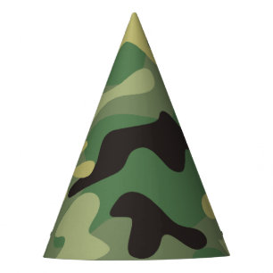Chapéu De Festa Verde Camo Aniversário do Exército