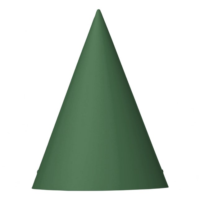 Chapéu De Festa Verde Moss liso de cor sólida (Frente)
