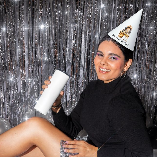 Chapéu De Festa Véspera de Ano Novo Preta e Dourada (Criador carregado)