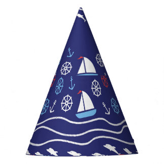 Chapéu De Festa Vida no Mar: Padrão sem Perfuração de Vintage