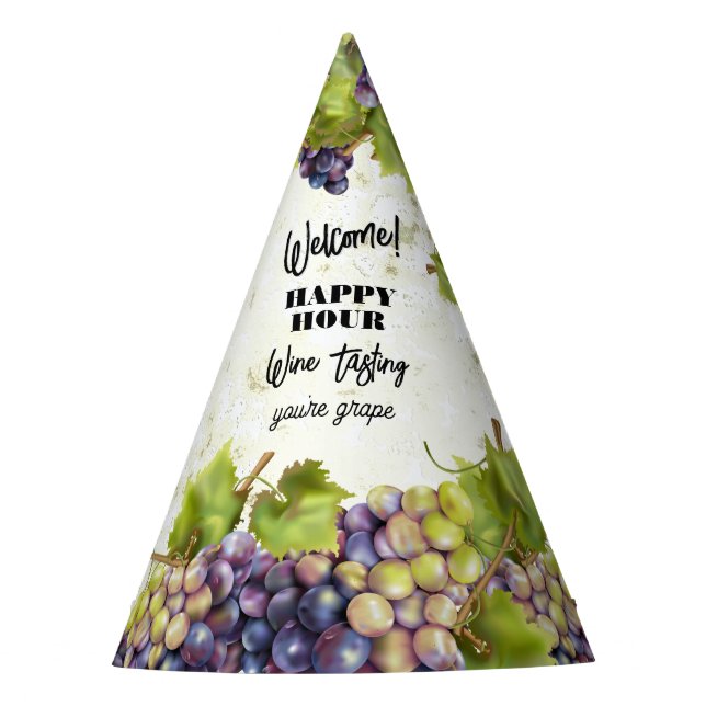 Chapéu De Festa Vinhedo de Uvas (Frente)