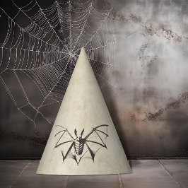 Chapéu De Festa Vintage Bat Halloween Esqueletal