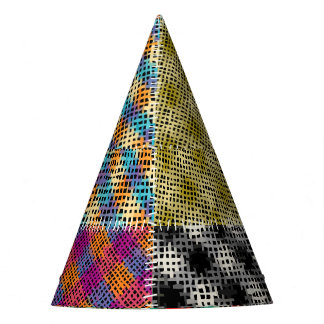 Chapéu De Festa Vintagem de quadrados de Canvas grosseira