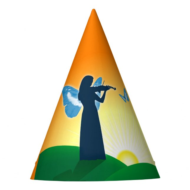 Chapéu De Festa Violinista e borboleta (Frente)