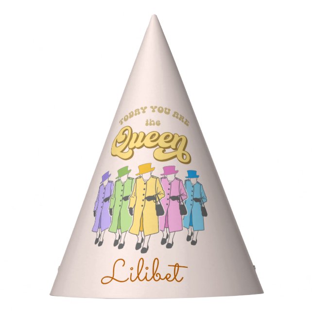 Chapéu De Festa Você é uma Rainha Aniversário Jubileu Sticker (Frente)