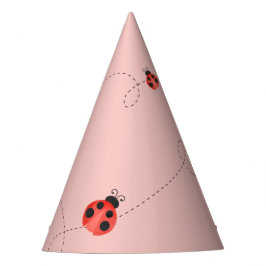 Chapéu De Festa Watercolor Fluttering Ladybugs Paper Party Hats