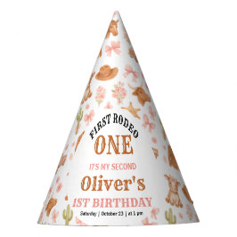 Chapéu De Festa Western Coquette Cowgirl 1st Birthday Cute Pink