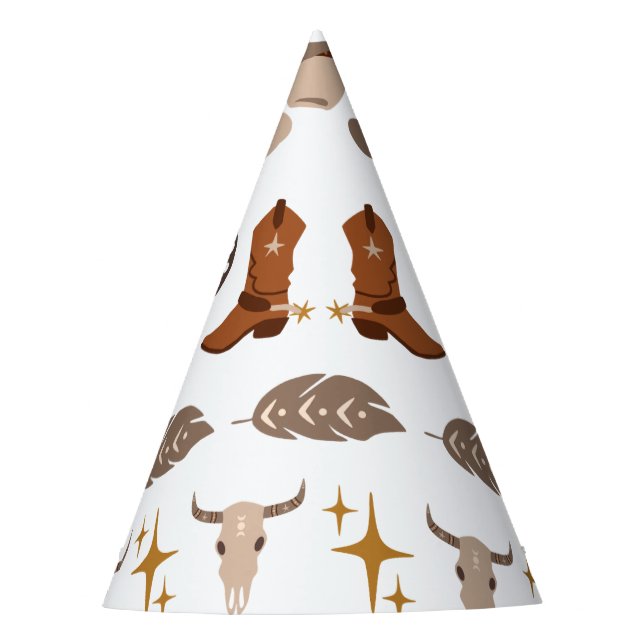 Chapéu De Festa Wild West Cowboy Rodeo Western Birthday (Frente)