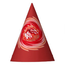 Wild Wolf Whirling Red Party Hats