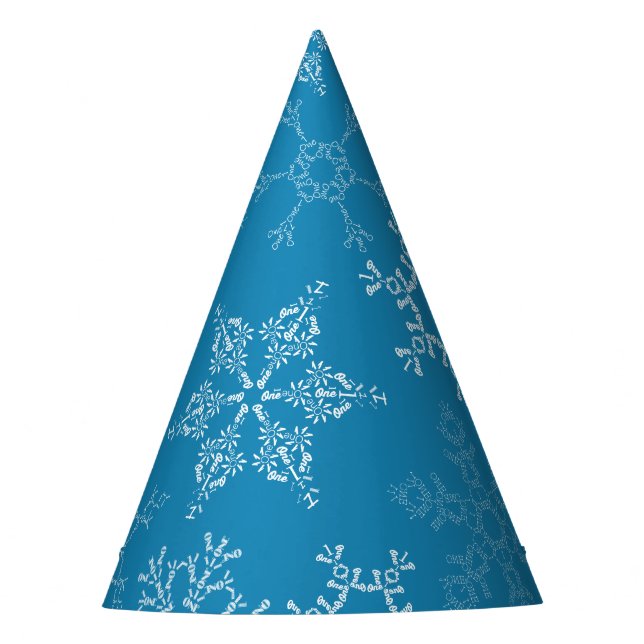 Chapéu De Festa Winter Onederland Snowflake Party (Festa de primei (Frente)