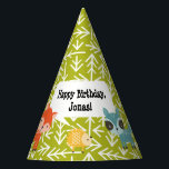 Chapéu De Festa Woodland Animal Personated Party Hats<br><div class="desc">Decorados com animais brilhantes e coloridos da floresta, esses chapéus de festa personalizados são perfeitos para a festa de aniversário de uma criança ou para o seu próprio evento especial. Uma coruja azul adorável, uma raposa laranja, um ouriço amarelo, um guaxinim azul e um veado marrom decoram esses chapéus festivos....</div>