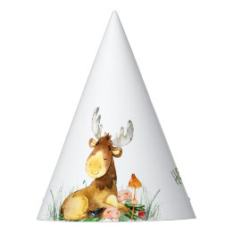 Chapéu De Festa Woodland Baby Fox Green Party Hat