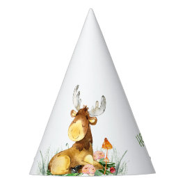 Chapéu De Festa Woodland Baby Fox Green Party Hat