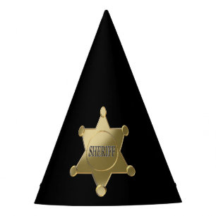 Chapéu De Festa Xerife ouro star