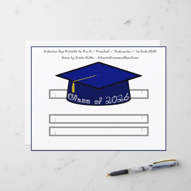 Chapéu de Formatura Azul Marinho Chapéu de Festa 2 (Frente/Verso In Situ)