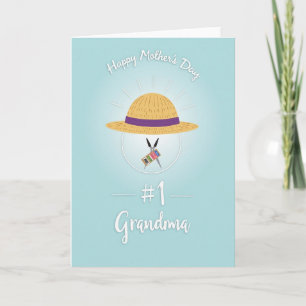 Chapéu do Dia das Mães Floral Cartão da Vovó