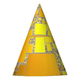 Chapéu do Partido Amarelo e Laranja Esquadrado