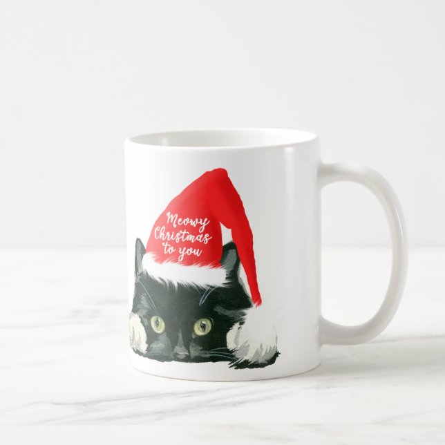 chapéu meowy do papai noel da caneca do gato do (Direita)