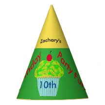Chapéus de Aniversário Personalizados do Cupcake V