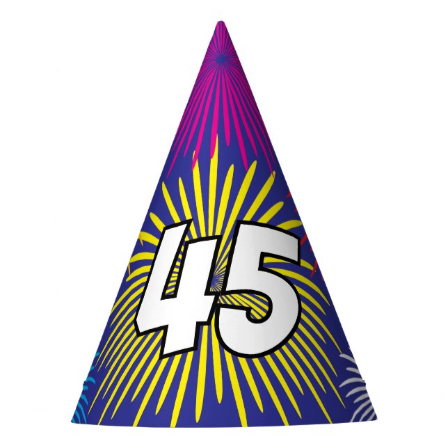 Chapéus de cone de papel para festa de aniversário (Frente)