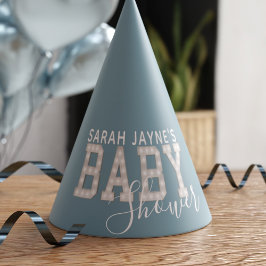 Chapéus de festa de papel de Chá de fraldas azul