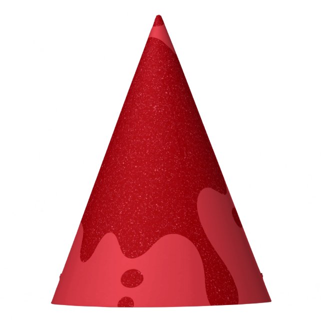 Chapéus de Festa Vermelhos de Tomate Personalizado (Frente)