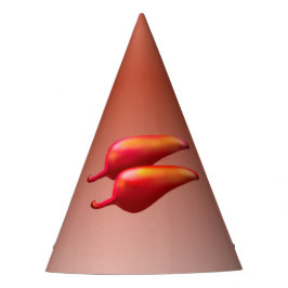 Chapéus de festas de pimentões vermelhos