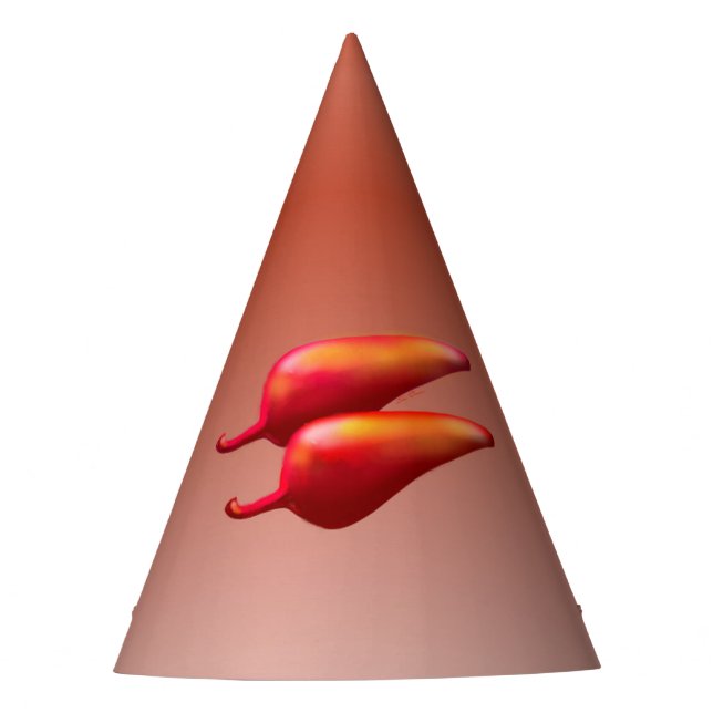 Chapéus de festas de pimentões vermelhos (Frente)