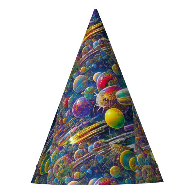 Chapéus de festas de Raça Espacial (Frente)