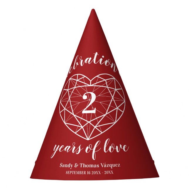 chapéus de festas personalizadas de aniversário de (Frente)