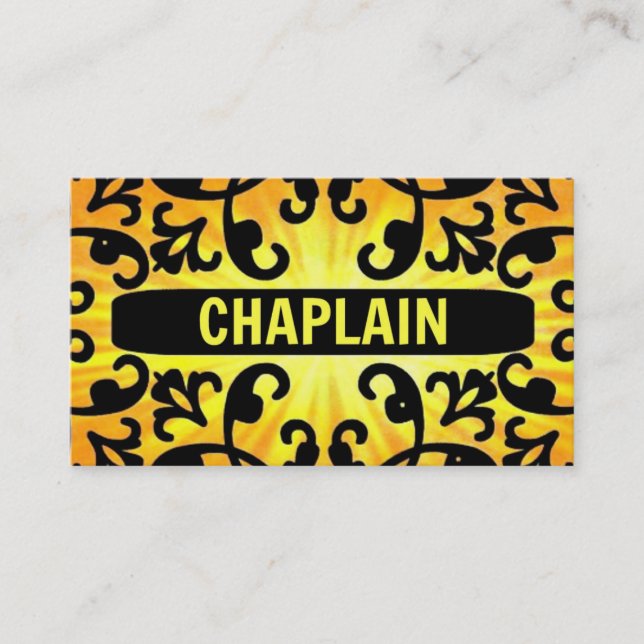 Chaplain Sunshine Damask Cartão de visita (Frente)