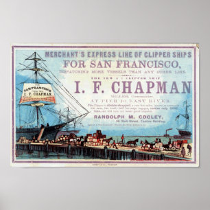 Chapman Clipper Ship Historical Repro Poster