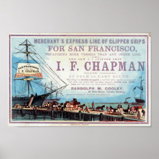 Chapman Clipper Ship Historical Repro Poster