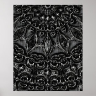 Charcarvão Mandala Poster